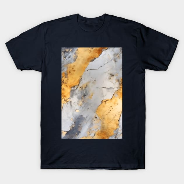 Abstract Golden Marble Texture - 4 T-Shirt by UmagineArts